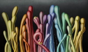 Running Colors America 72x120 Mural Huge Original Painting - Yankel Ginzburg Running Colors America 72x120 Mural Huge Original Painting - Yankel Ginzburg