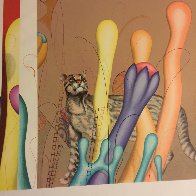 Feline And Ladders 1983 Limited Edition Print by Yankel Ginzburg - 2 Feline And Ladders 1983 Limited Edition Print by Yankel Ginzburg - 2