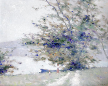 Untitled Landscape Painting 17x21 Original Painting - Andre Gisson Untitled Landscape Painting 17x21 Original Painting - Andre Gisson
