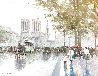 Untitled Parisian Street Scene - Notre Dame 29x25 - Paris, France Original Painting by Andre Gisson - 0