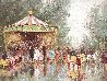 Carousel in Park Setting 25x29 Original Painting by Andre Gisson - 0