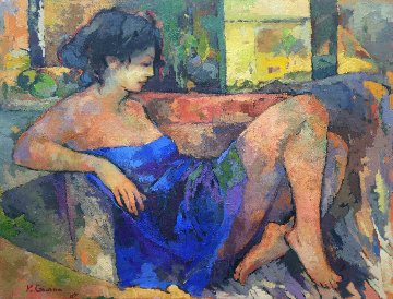 Wisdom 1987 36x48 Original Painting - Kamal Givian Wisdom 1987 36x48 Original Painting - Kamal Givian