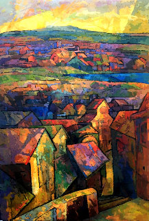 Jerusalem 1985 56x37 Original Painting - Kamal Givian