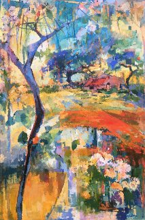 Butterfly Garden 72x48 in Original Painting - Kamal Givian Butterfly Garden 72x48 in Original Painting - Kamal Givian