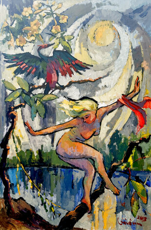 Eye of the Hurricane 2013 39x27 - New Orleans, Louisiana Original Painting - Kamal Givian