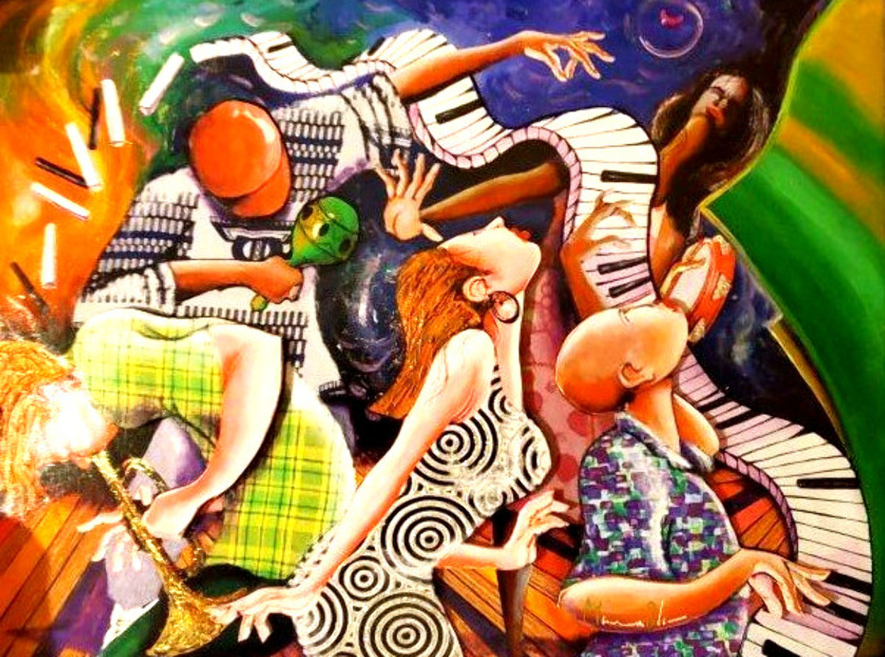 Flipped Flopped, Jazz on Top 2011 Embellished Limited Edition Print by Marcus Glenn