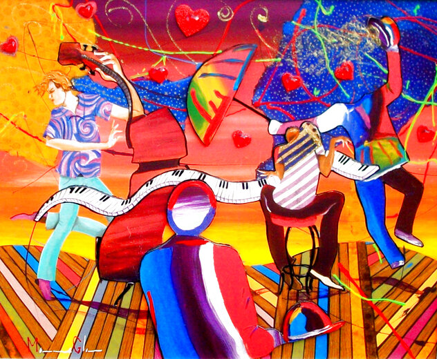 Festival for the VIP - Framed Embellished Giclee on Canvas Limited Edition Print by Marcus Glenn