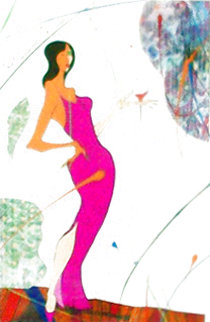 Sophistication With Purple Dress I (Small) Unique 24x22 Original Painting - Marcus Glenn Sophistication With Purple Dress I (Small) Unique 24x22 Original Painting - Marcus Glenn