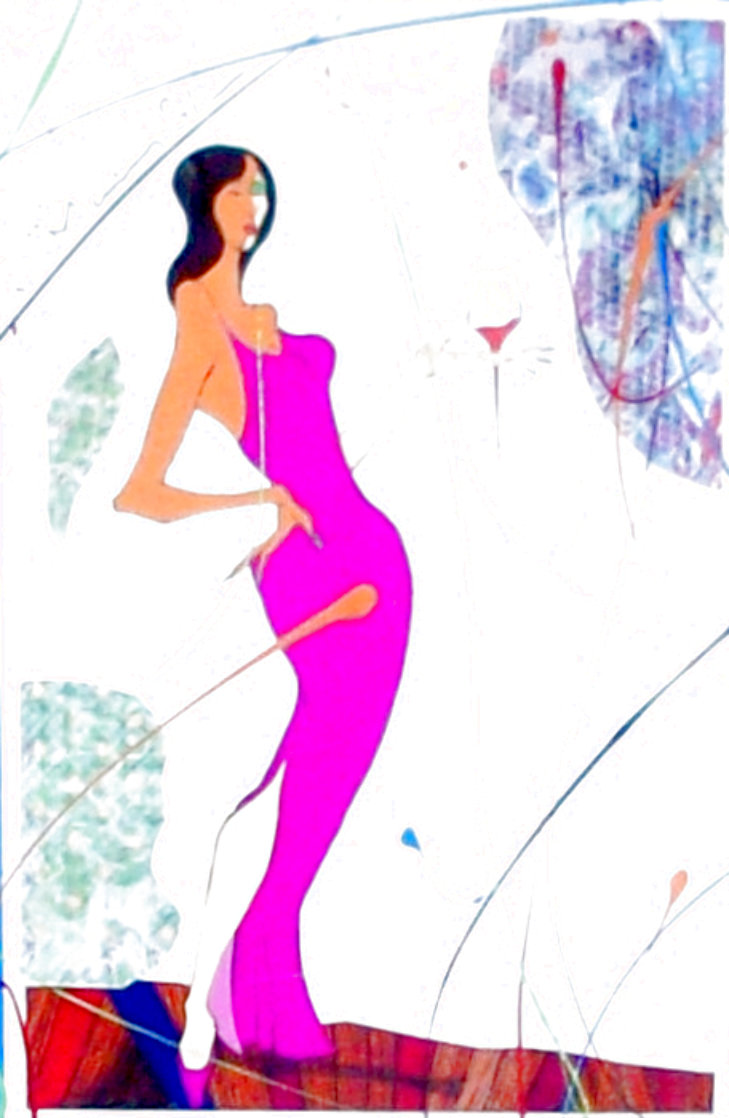 Sophistication with Purple Dress I (Small) 24x22 Original Painting by Marcus Glenn