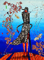 Blue Storm #2 Unique 2008 30x25 Works on Paper (not prints) by Marcus Glenn - 0 Blue Storm #2 Unique 2008 30x25 Works on Paper (not prints) by Marcus Glenn - 0
