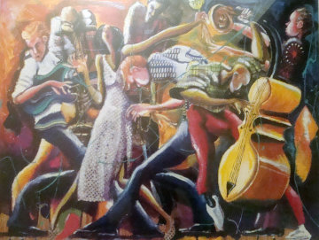 Lip Lockin, Mouth Open, Finger Poppin' Jazz 2001 Limited Edition Print - Marcus Glenn Lip Lockin, Mouth Open, Finger Poppin' Jazz 2001 Limited Edition Print - Marcus Glenn