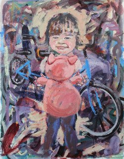 Mine And a Woman's Child 2017 54x40 Original Painting - David Glynn Mine And a Woman's Child 2017 54x40 Original Painting - David Glynn