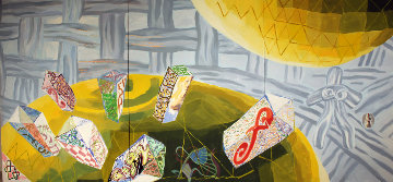 Geomancy 82x178 Mural Original Painting - David Glynn Geomancy 82x178 Mural Original Painting - David Glynn