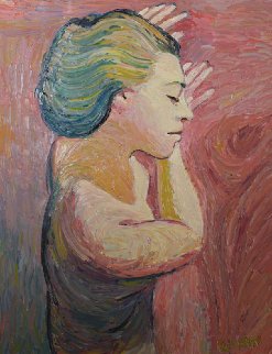 Angel Profile 1998 28x22 Original Painting - David Glynn Angel Profile 1998 28x22 Original Painting - David Glynn