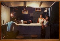 Late Night Meal 1951 28x40 Super Huge Original Painting by Robert Gniewek - 1 Late Night Meal 1951 28x40 Super Huge Original Painting by Robert Gniewek - 1