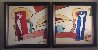 Picture Us Together Diptych 2004 41x41 Original Painting by Alfred Gockel - 2