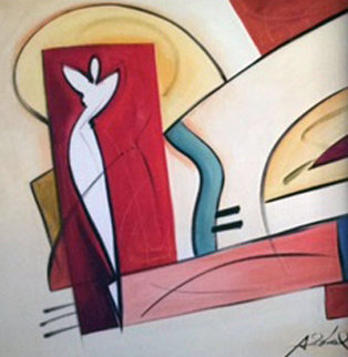 Picture Us Together Diptych 2004 41x41 Original Painting - Alfred Gockel Picture Us Together Diptych 2004 41x41 Original Painting - Alfred Gockel