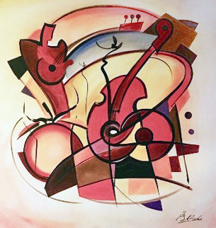 Cello Duet AP 2004 Limited Edition Print - Alfred Gockel Cello Duet AP 2004 Limited Edition Print - Alfred Gockel