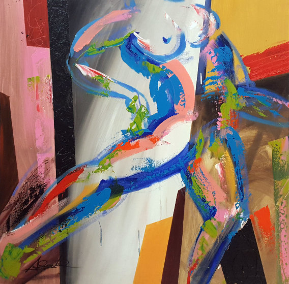 I Saw Her Standing There 2016 41x41 by Alfred Gockel