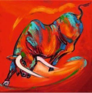 Colored Bull III 2018 Limited Edition Print - Alfred Gockel Colored Bull III 2018 Limited Edition Print - Alfred Gockel