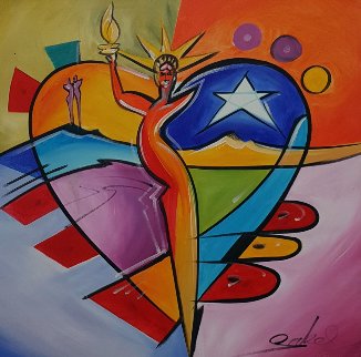 Under Her Spell 2016 31x31 Original Painting - Alfred Gockel Under Her Spell 2016 31x31 Original Painting - Alfred Gockel