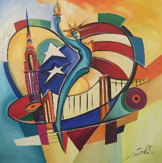 Untitled Painting 39x39 Super Huge Original Painting - Alfred Gockel Untitled Painting 39x39 Super Huge Original Painting - Alfred Gockel