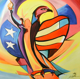 Liberty Bird 2006 Embellished Limited Edition Print - Alfred Gockel Liberty Bird 2006 Embellished Limited Edition Print - Alfred Gockel