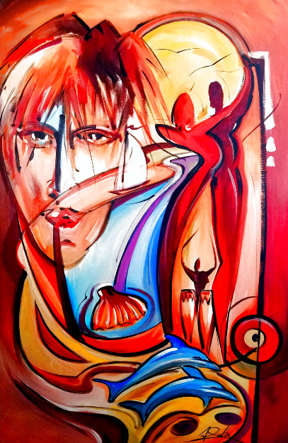 Portraits of You 60x40 Huge Original Painting - Alfred Gockel