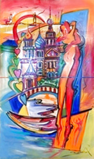 Anniversary Gift 2012 84x54 Super Huge Original Painting - Alfred Gockel Anniversary Gift 2012 84x54 Super Huge Original Painting - Alfred Gockel