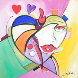 Heart Felt Original 2005 32x32 Original Painting - Alfred Gockel Heart Felt Original 2005 32x32 Original Painting - Alfred Gockel