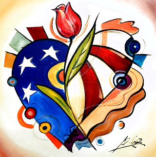 Red, White and Rose Limited Edition Print - Alfred Gockel Red, White and Rose Limited Edition Print - Alfred Gockel