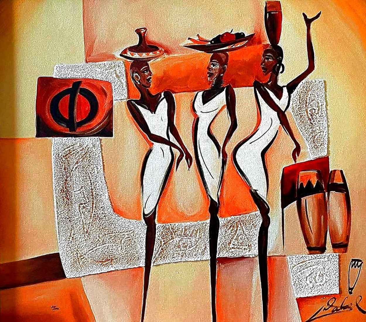 Tribal Banquet Embellished 2006 Limited Edition Print by Alfred Gockel