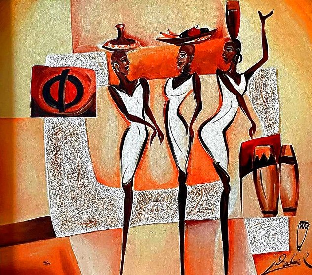 Tribal Banquet 2006 Embellished Limited Edition Print by Alfred Gockel