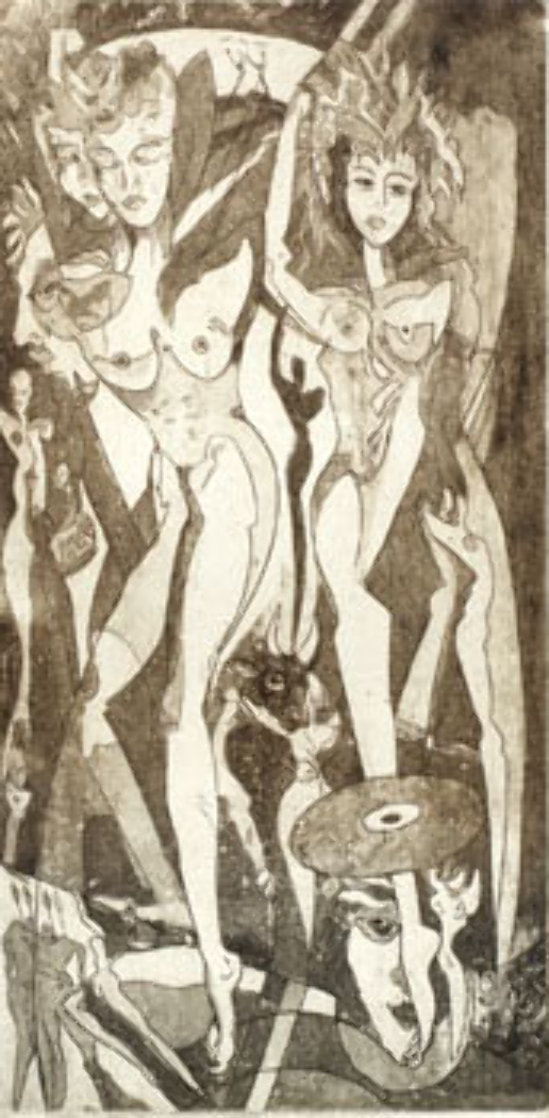 Untitled Etching 2011 Limited Edition Print by Alfred Gockel Untitled Etching 2011 Limited Edition Print by Alfred Gockel
