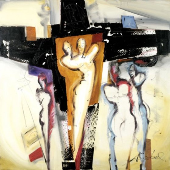Mystic Lovedance 2012 31x31 Original Painting by Alfred Gockel Mystic Lovedance 2012 31x31 Original Painting by Alfred Gockel