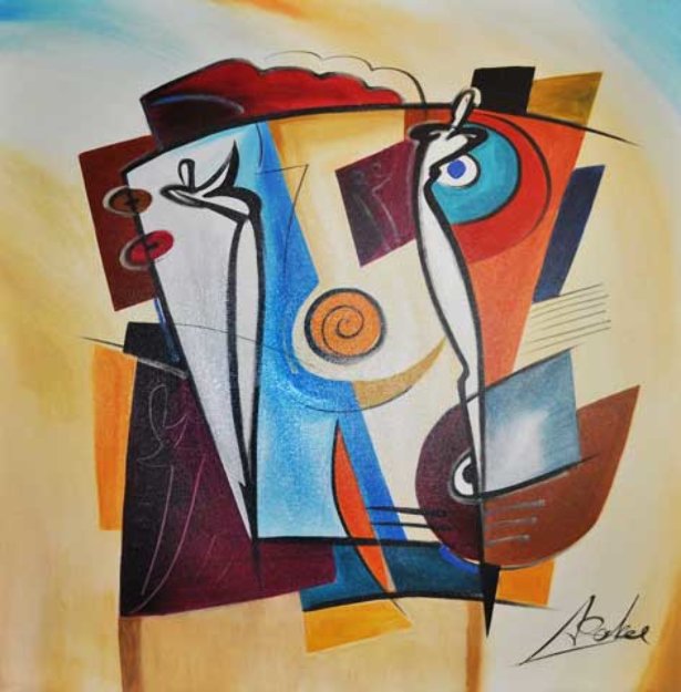Lord of the Flies 2006 32x32 Original Painting - Alfred Gockel