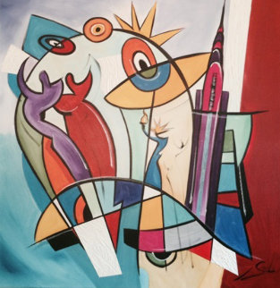 Untitled Painting 2005 39x39 Original Painting - Alfred Gockel Untitled Painting 2005 39x39 Original Painting - Alfred Gockel
