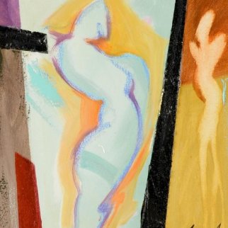 In the Moment 21x21 Original Painting - Alfred Gockel In the Moment 21x21 Original Painting - Alfred Gockel