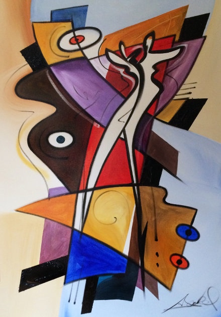 Our Embrace V 2007 37x49 Original Painting by Alfred Gockel