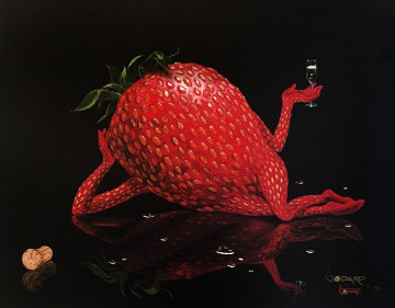 Sexy Strawberry 2006 Limited Edition Print - Michael Godard Sexy Strawberry 2006 Limited Edition Print - Michael Godard