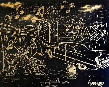 We Olive Just Cruising Drawing 2007 24x30 Original Painting - Michael Godard We Olive Just Cruising Drawing 2007 24x30 Original Painting - Michael Godard