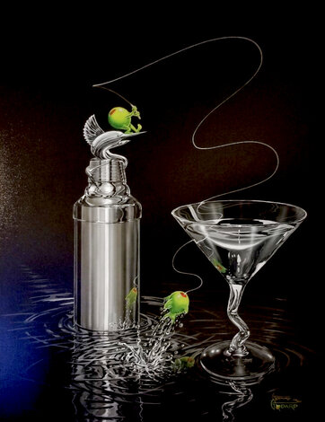 Marlin Martini 2004 - Giclee on Canvas Limited Edition Print - Michael Godard