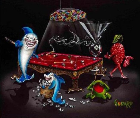 Pool Sharks 3 All In 2009 Limited Edition Print - Michael Godard