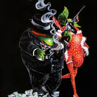 Gangster Love Embellished 2018 Limited Edition Print - Michael Godard Gangster Love Embellished 2018 Limited Edition Print - Michael Godard