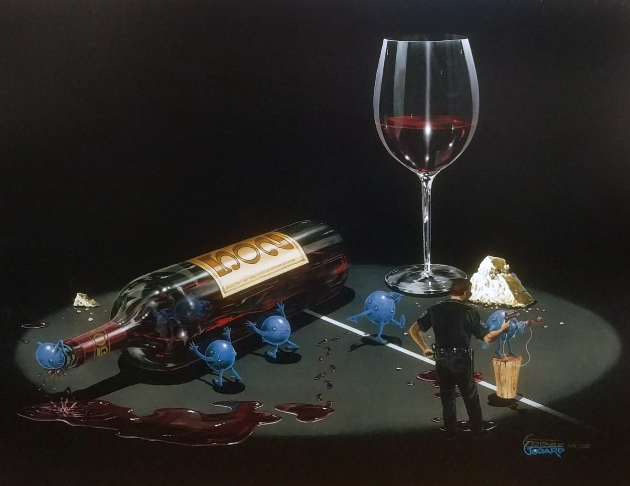 Nervous 502 Grapes 2005 by Michael Godard - For Sale on Art Brokerage