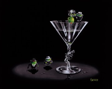 Gangster Martini (2 Shots and a Splash) 2005 Limited Edition Print - Michael Godard