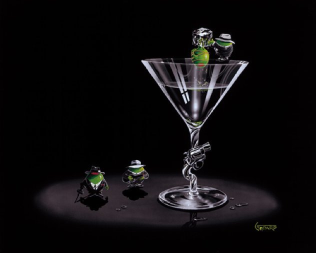Gangster Martini (2 Shots and a Splash) 2005 Limited Edition Print by Michael Godard