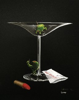 Mystery Martini 2002 Limited Edition Print - Michael Godard Mystery Martini 2002 Limited Edition Print - Michael Godard