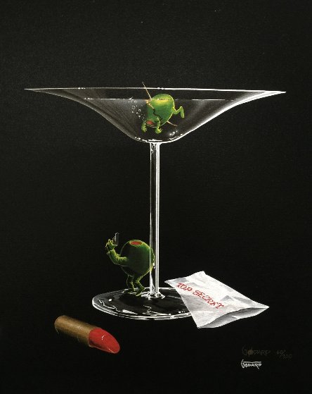 Mystery Martini 2002 Limited Edition Print by Michael Godard Mystery Martini 2002 Limited Edition Print by Michael Godard