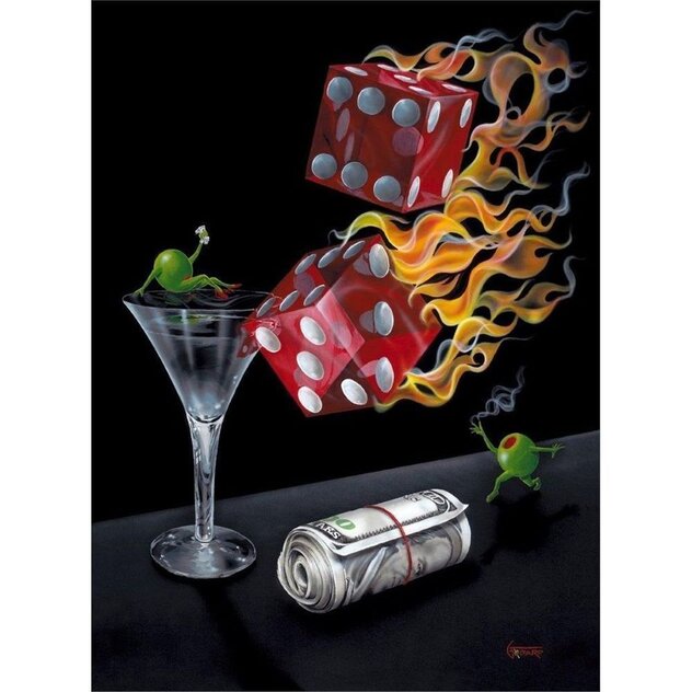 Shoot the Wad 2004 - Giclee on Canvas by Michael Godard